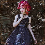 Gothic Lolita Harajuku Style Clothing Vampire Diaries JSK Dark Goth Style Small Skirt Lo Full Set