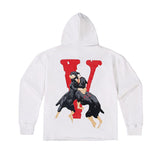 Vlone Hoodie Sweater Men's and Women's Hoodies Bucket Printed Oversize Hip Hop Hooded Sweater