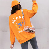 Yankees Sweatshirt Men's and Women's Solid Color Loose Autumn and Winter Clothes Hip Hop