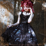 Gothic Lolita Harajuku Style Clothing Vampire Diaries JSK Dark Goth Style Small Skirt Lo Full Set