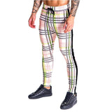 Men Plaid Pant Man Checkered Pants Fall Men's Clothing Muscle Workout Brothers Running Training Pants Casual Fashion Slim Fit Plaid Men's Trousers