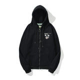 Oil Painting Arrow Hooded Sweater Unisex Casual Fashionable Fleece Zipper Coat Owt