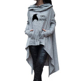 Halloween Costumes Autumn and Winter Halloween Amuck Printed Hooded Mid-Length Sweatshirt Skirt