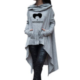 Halloween Costumes Autumn and Winter Halloween Amuck Printed Hooded Mid-Length Sweatshirt Skirt