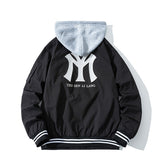 New York NYC Varsity Jacket Embroidered Stand Collar Jacket Baseball Uniform