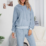 Women Sherpa Jacket Autumn Winter Sweater Suit Women's Casual Double-Sided Velvet Two-Piece Suit