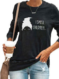 Halloween Costumes Halloween Amuck Printed Thin T-shirt Sweater for Women