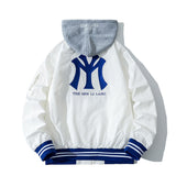New York NYC Varsity Jacket Embroidered Stand Collar Jacket Baseball Uniform