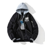 New York NYC Varsity Jacket Embroidered Stand Collar Jacket Baseball Uniform