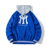 New York NYC Varsity Jacket Embroidered Stand Collar Jacket Baseball Uniform