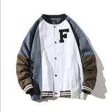 Letterman Jacket Outfit Senior Jackets Varsity Baseball Coat Contrast Color Baseball Uniform Baggy Casual Jacket