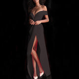 Homecoming Dresses Autumn Foreign Trade Simple Tube Top Split Dress