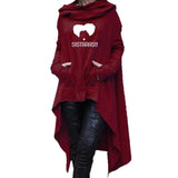Halloween Costumes Autumn and Winter Halloween Amuck Printed Hooded Mid-Length Sweatshirt Skirt
