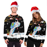 Ugly Christmas Sweater 3D Digital Printing Sweater Casual Loose Pullover for Men and Women Same Style Undershirt