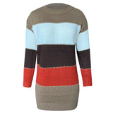 Sweater Dress Outfit With Tights 2 Piece Set Women's Autumn and Winter Solid Color Stitching Knitted Dress Casual Dress Sweater