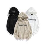 Kanye Hoodie Biber Hooded Sweater 3M Reflective Sleeve Letter Fleece Padded Coat