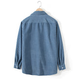Work Shirts Autumn Corduroy Solid Color Long Sleeve Loose Coat