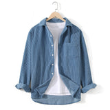 Work Shirts Autumn Corduroy Solid Color Long Sleeve Loose Coat