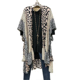Beth Dutton Outfits Fall Women's Clothing Stitching Printing Shawl Short Sleeve Mid-Length Trench Coat