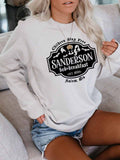 Halloween Costumes Fall/Winter Sanderson Printed Crew Neck Sweatshirt Women