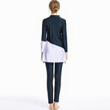 Burkini Swimwear Muslim Fashion Outfits Wetsuit Sun Protection Split Long Sleeve One-Piece Swimsuit