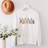 Halloween Costumes Hello Pumpkin Pumpkin Printed Crew Neck Sweatshirt Female