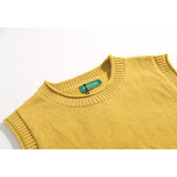 Man Fall Winter Outfis Autumn and Winter round Neck Sweater Vest Men's and Women's Retro Knitted Waistcoat Coat