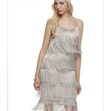 The Great Gatsby Daisy Dress Tassel Sleeveless A- line Skirt Dress