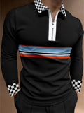 Polo Shirts Fall Men's Long Sleeve T-shirt Slim Polo Shirt