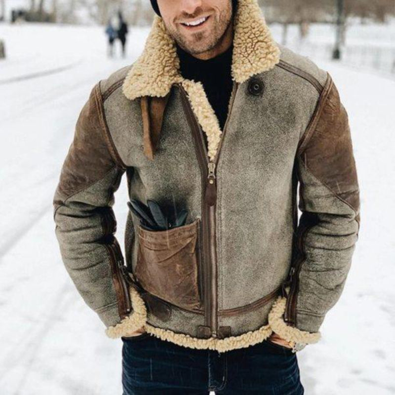 Bane Coat Padded Lapel Contrast Color