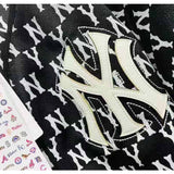 Yankees Spring and Summer Couple Full Printed Retro Presbyopic Baseball Collar Short Sleeve Shirt