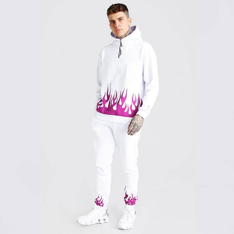 Men′s Athletic Tracksuit Sweat Suits for Men Outfits Autumn Fashion Men's Hoodie Casual Men's Suit Flame Fashion Men's Outdoor Casual Clothes