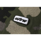 Off White Winter Sweaters Autumn and Winter Green Camouflage Knitted Sweater