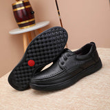 Loafers for Men Men's Shoes Top Layer Cowhide Men's Casual Pumps Front Lace-up Loafers