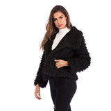 Women Sherpa Jacket Plush Coat Women's Autumn and Winter Thermal Slim Fit Jacket