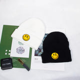 Justin Bieber Toque Autumn and Winter Smiling Face Smiling Face Knitted Hat Hip Hop