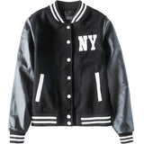 Yankees Letter Jacket Mlbny Baseball Uniform Spring and Autumn Loose Men's and Women's Short Jacket Couple