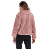 Women Sherpa Jacket Plush Coat Women's Autumn and Winter Thermal Slim Fit Jacket
