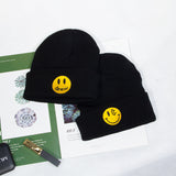 Justin Bieber Toque Autumn and Winter Smiling Face Smiling Face Knitted Hat Hip Hop