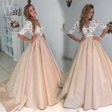 Women Lace Wedding Dress Bow Lace-up Backless Tutu Dress