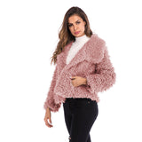Women Sherpa Jacket Plush Coat Women's Autumn and Winter Thermal Slim Fit Jacket
