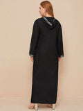 Muslim Women Stylish Kashibo Abaya Muslim Ladies Long Gown Islamic Clothing Jilbab Jalabiya Muslim Side Slit Hooded Maxi Dress Fashion Robe