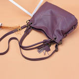 The Teacher Tote Messenger Bag Large Capacity Handbag Women's Shoulder Bags Middle-Aged Pu Women's Bag