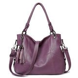 The Teacher Tote Messenger Bag Large Capacity Handbag Women's Shoulder Bags Middle-Aged Pu Women's Bag