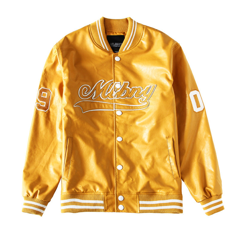 Yankee Letterman Jacket Outfit Senior Jackets Varsity Baseball College Coat Mlbny Men's Coat Embroidered Couple