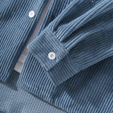 Work Shirts Autumn Corduroy Solid Color Long Sleeve Loose Coat