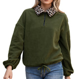 Women Sherpa Jacket Autumn and Winter Zipper Polar Fleece Jacket Plush Pullover Sweater Top