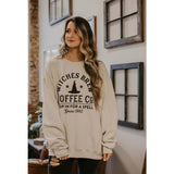 Halloween Costumes Witches Coffee Printed Crew Neck Sweatshirt Female