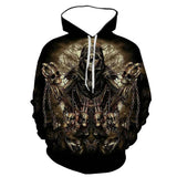 Skull Hoodie 3D Digital Printing Skull Sweater Men's Hoodie