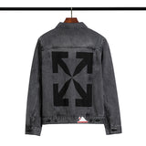 Off White Winter Coat Letter Arrow Washed Coat